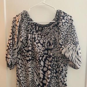 Bobeau banded rayon top